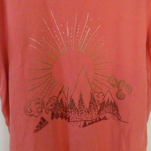 Adidas Girls T-shirt w/Mountain and Sun Graphic 14-15yr - Picture 3 of 5
